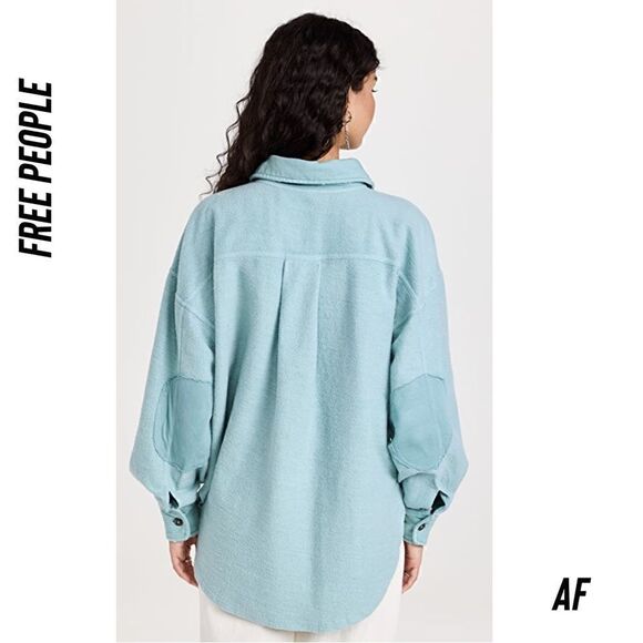 FREE PEOPLE RUBY JACKET IN HAWAIIAN BLUE NEW LARGE - Picture 2 of 7